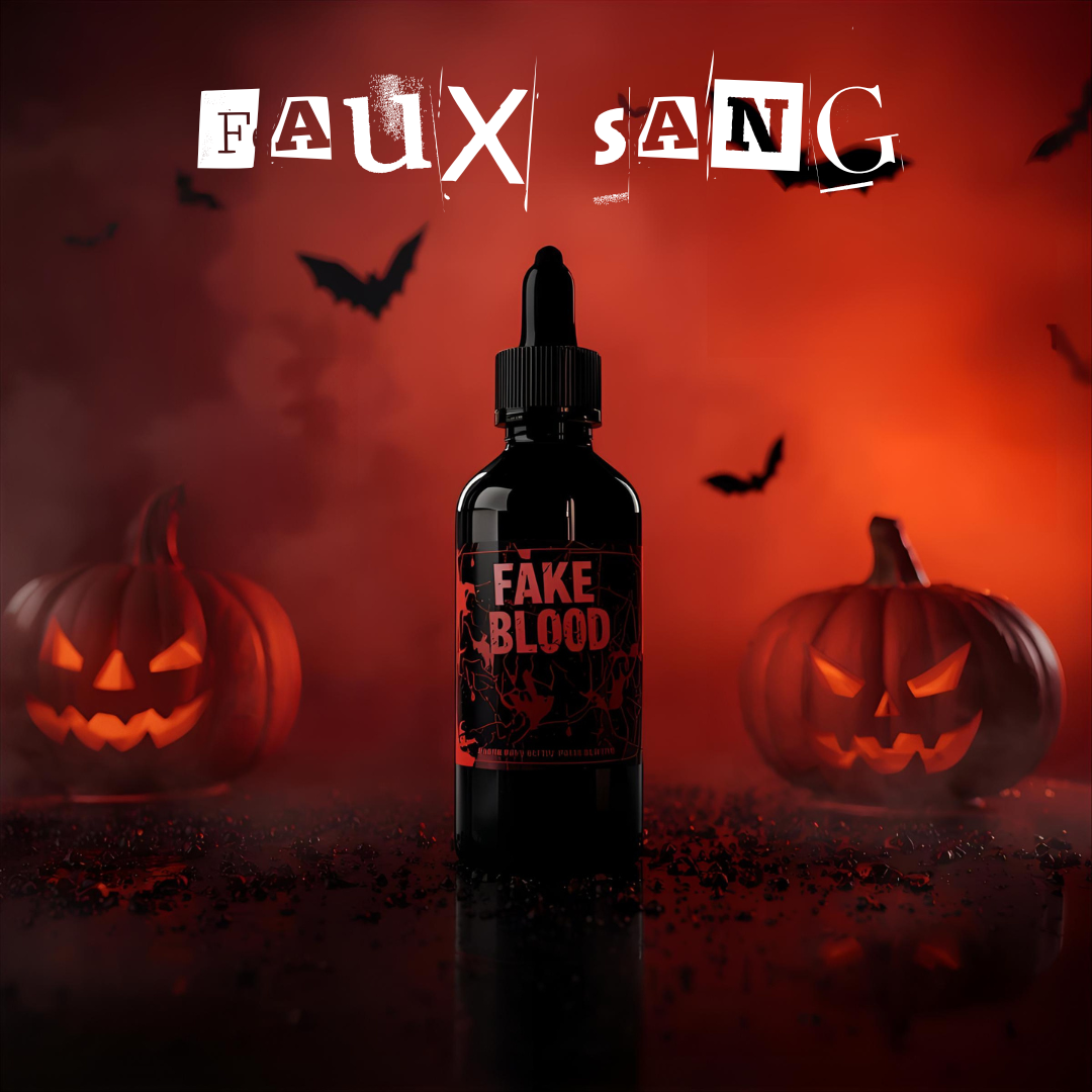 Faux sang réaliste – Kit 3 pièces : liquide, spray et sang coagulé SFX lavable