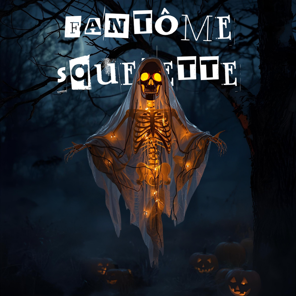 Squelette Fantôme LED à Suspendre – Décoration Extérieure Halloween