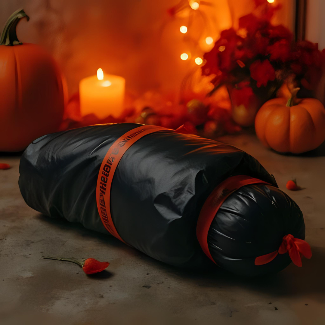 Cadavre suspendu 150 cm – Décoration d’Halloween réaliste pour maison hantée