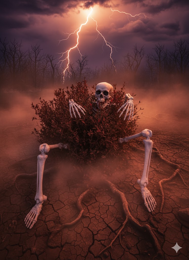 Squelette Halloween à Planter – Crâne et Bras Réalistes